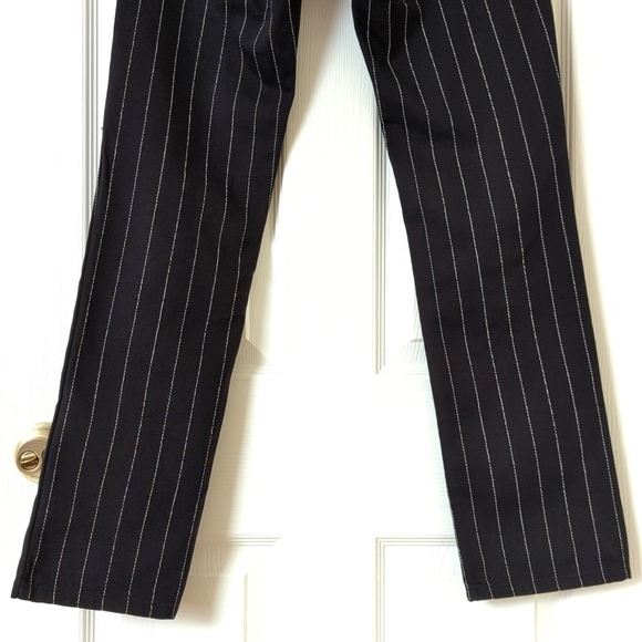 Ralph Lauren Polo Jeans 90's Vintage Embroidered Pinstripe Straight Leg Jeans 4 - Picture 6 of 15